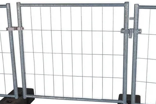 Bauzaun Tür halbhoch